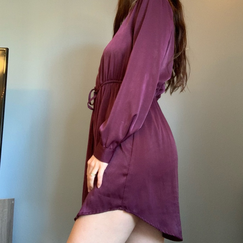 Silky Long Sleeve 70’s Dress